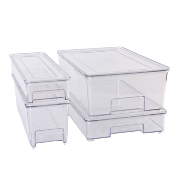 PET Refrigerator Food Storage Box With Lid